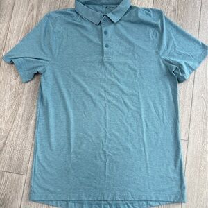 Lululemon Blue/tealish Men's Polo Shirt Sz M